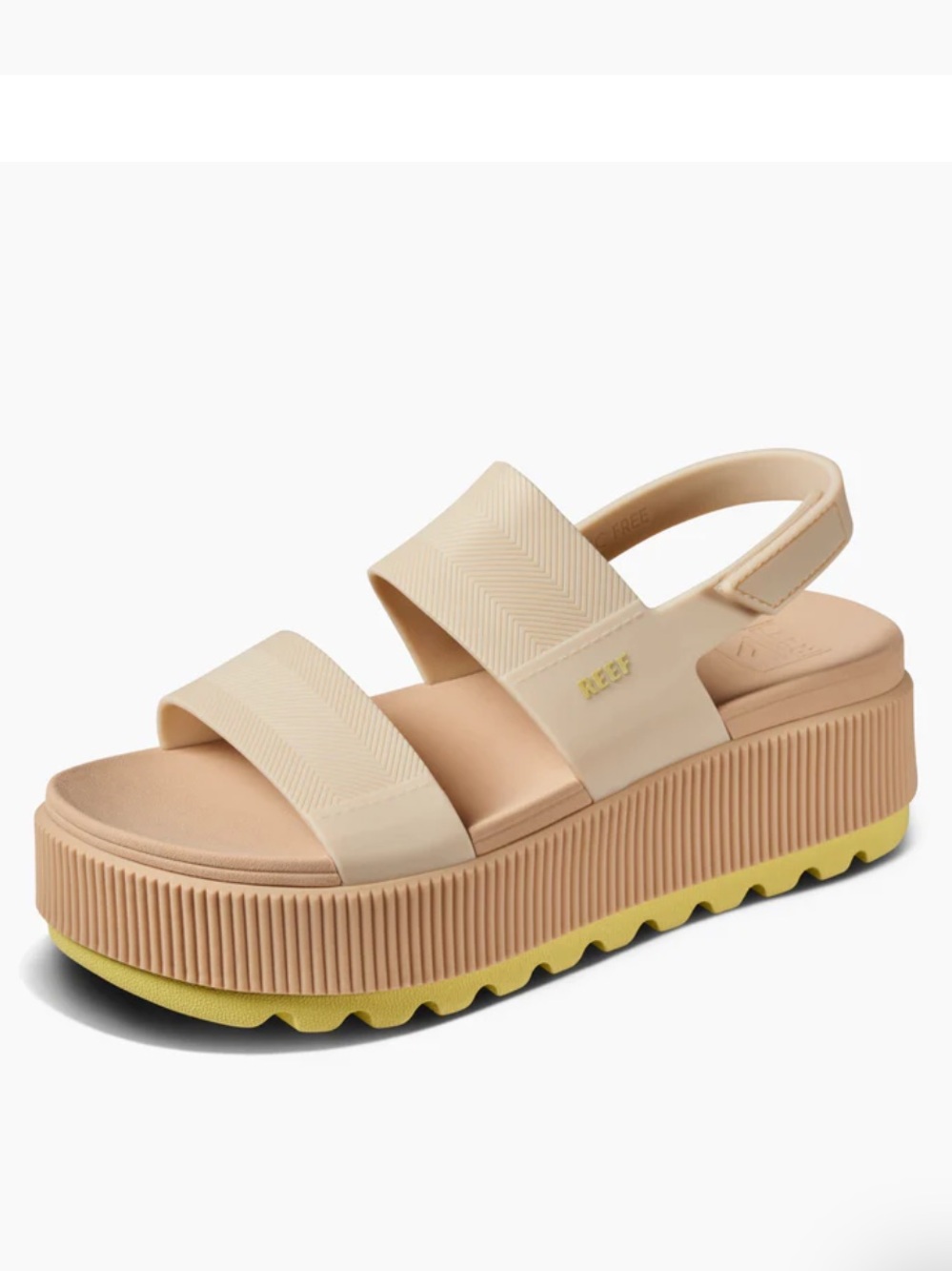 Reef Water Vista Higher Platform Sandals Cream Blush Size 7 - Picture 11 of 12
